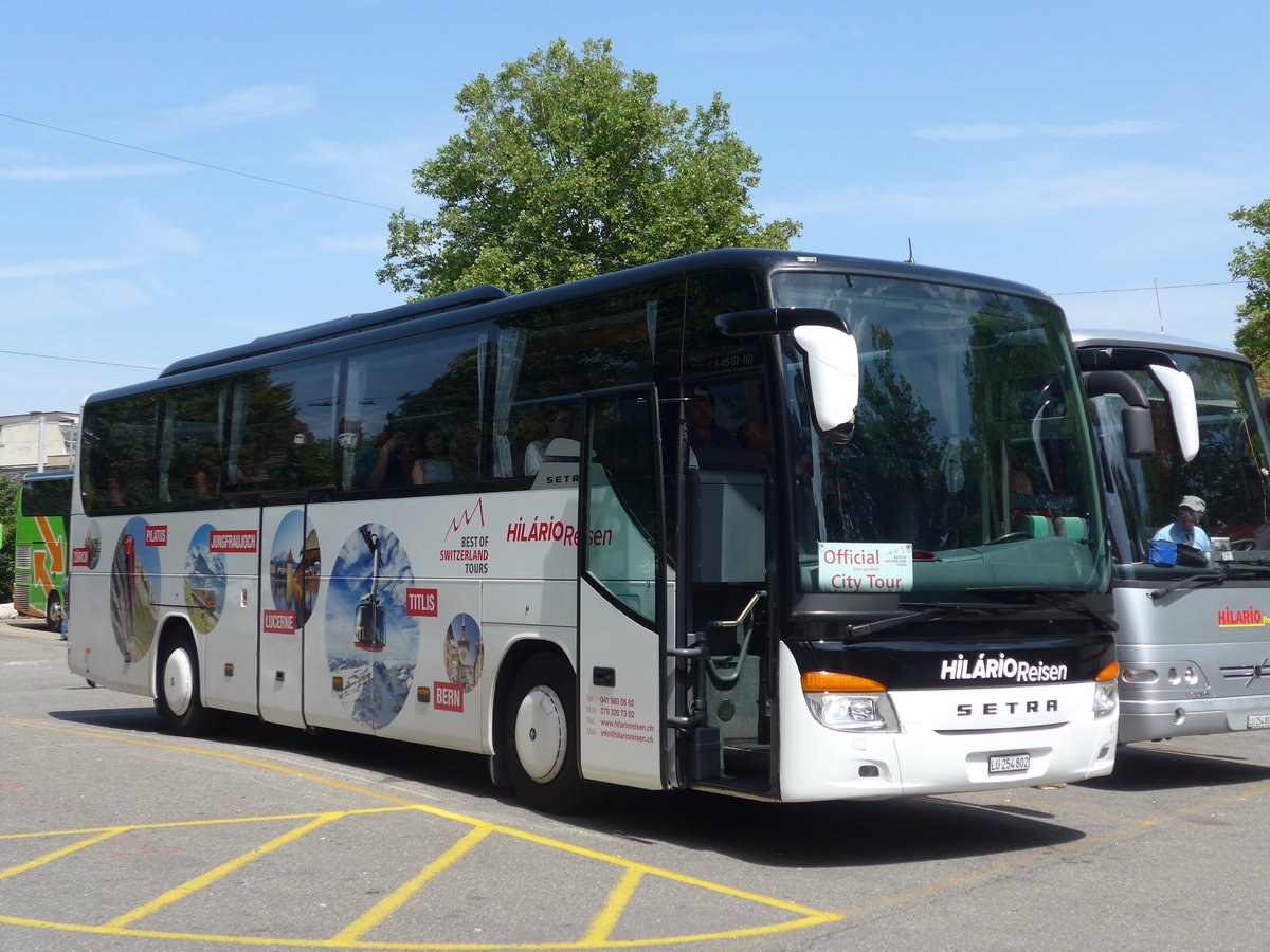 (182'624) - Hilrio, Schtz - LU 254'802 - Setra (ex Marti, Kallnach) am 3. August 2017 in Zrich, Sihlquai