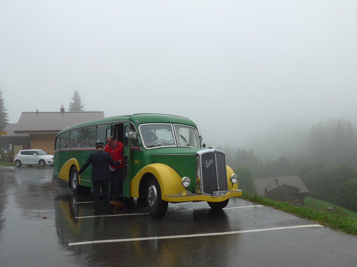 (182'816) - STI Thun - Nr. 15/BE 26'776 - Saurer/Gangloff (ex AvH Heimenschwand Nr. 5) am 6. August 2017 in Adelboden, Gilbach