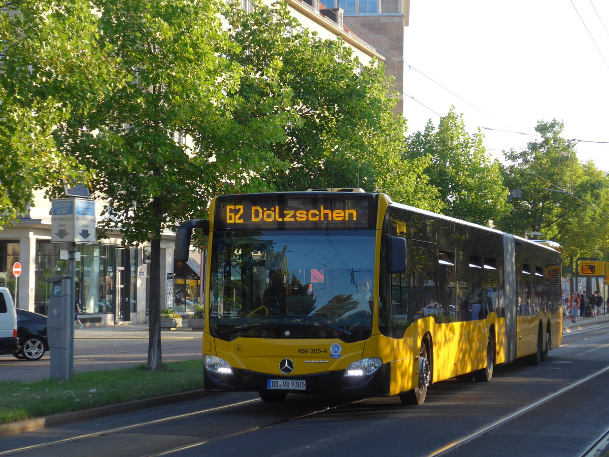 (182'857) - DVB Dresden - Nr. 459'305/DD-VB 9305 - Mercedes am 8. August 2017 in Dresden, Pirnaischer Platz