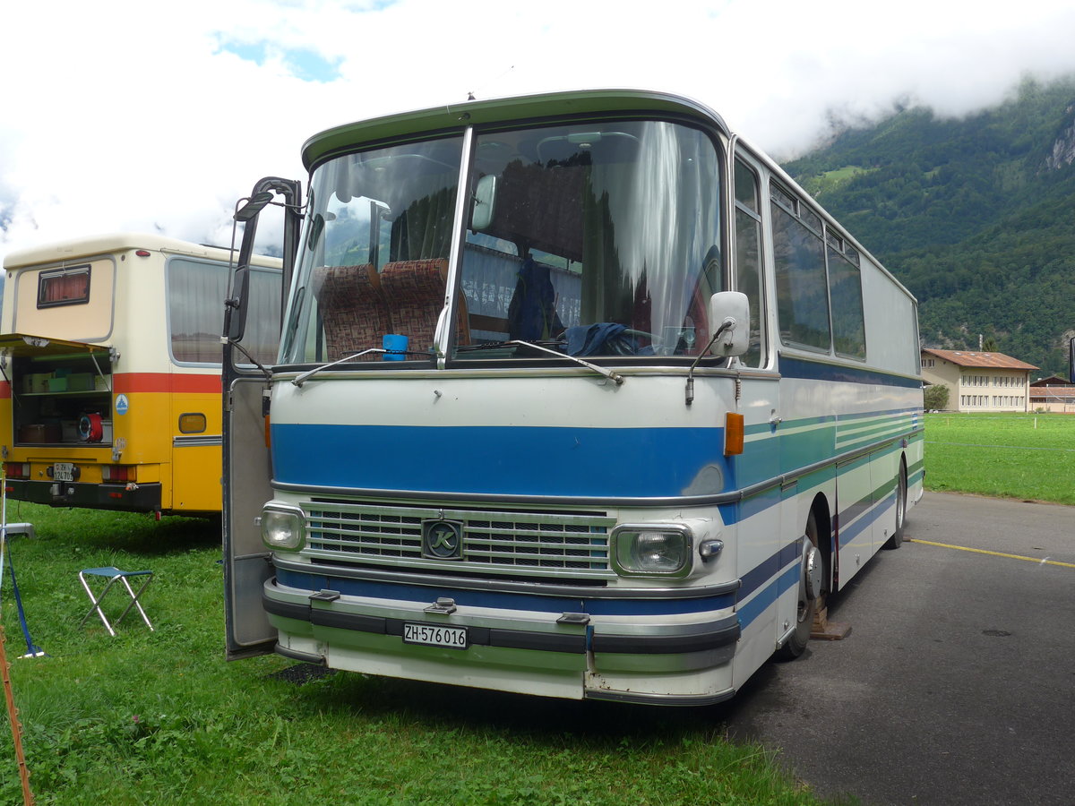 (183'566) - Meier, Dietikon - ZH 576'016 - Setra (ex Geiger, Adelboden Nr. 1; ex Schelbert, Unteriberg) am 19. August 2017 in Unterbach, Rollfeld