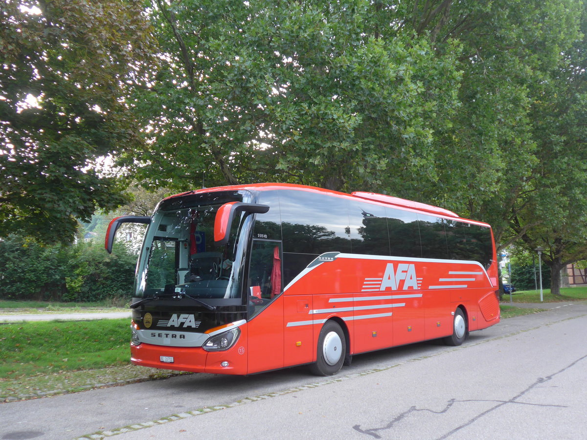 (183'871) - Aus der Schweiz: AFA Adelboden - Nr. 15/BE 26'702 - Setra am 23. August 2017 in Herrenberg, Carparkplatz