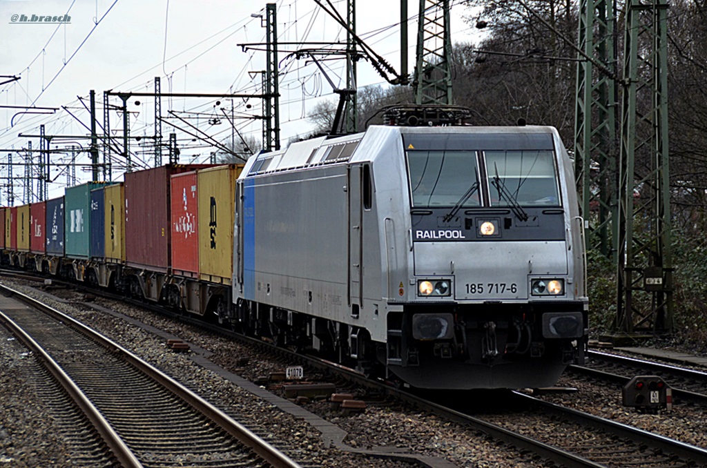 185 717-6 zog einen kastenzug durch hh-harburg,03,03,15