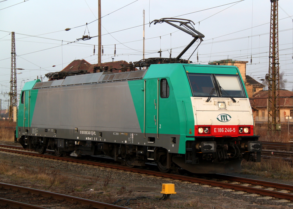 186 246-5 stand am 08.03.2014 im Leipziger Hbf später ging es LZ nach Leipzig-Wahren und dann mit einem Güterzug Richtung Decin hl.n