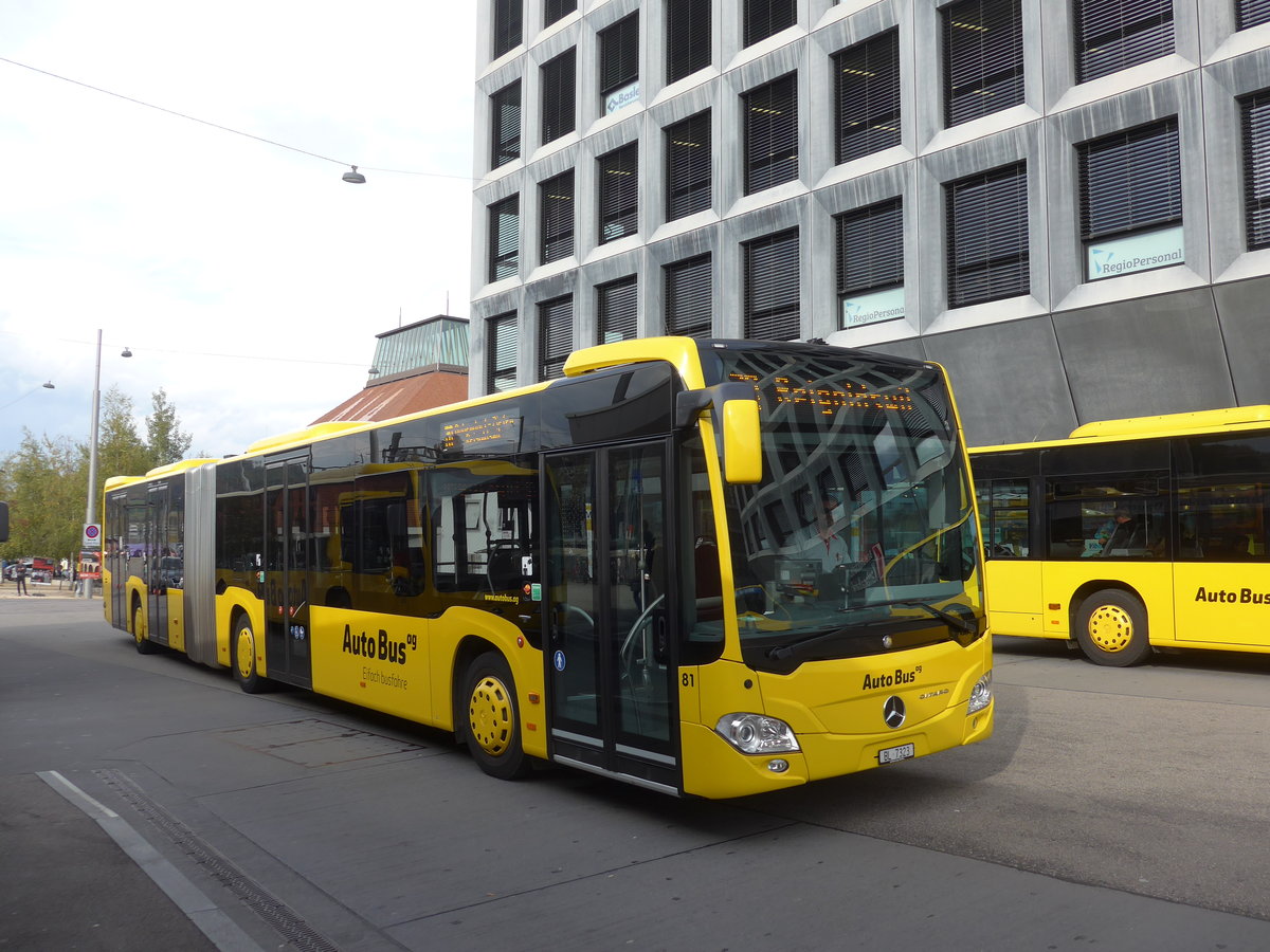 (186'078) - AAGL Liestal - Nr. 81/BL 7323 - Mercedes am 21. Oktober 2017 beim Bahnhof Liestal