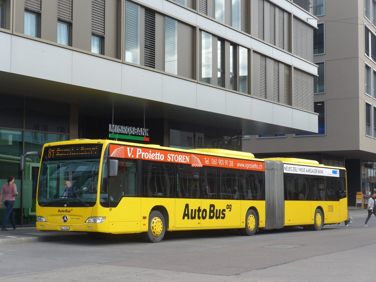 (186'086) - AAGL Liestal - Nr. 87/BL 20'985 - Mercedes am 21. Oktober 2017 beim Bahnhof Liestal