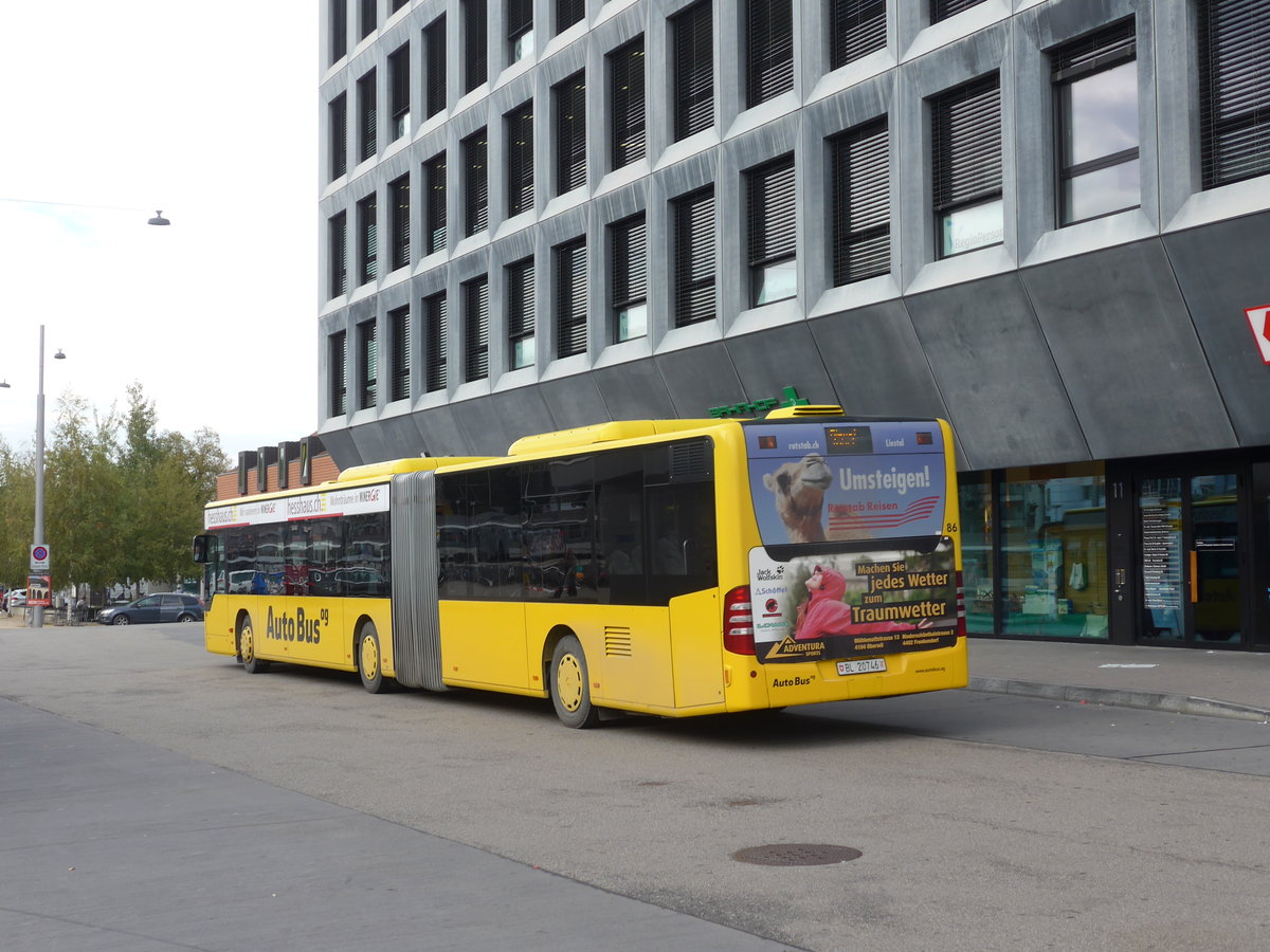 (186'088) - AAGL Liestal - Nr. 86/BL 20'746 - Mercedes am 21. Oktober 2017 beim Bahnhof Liestal