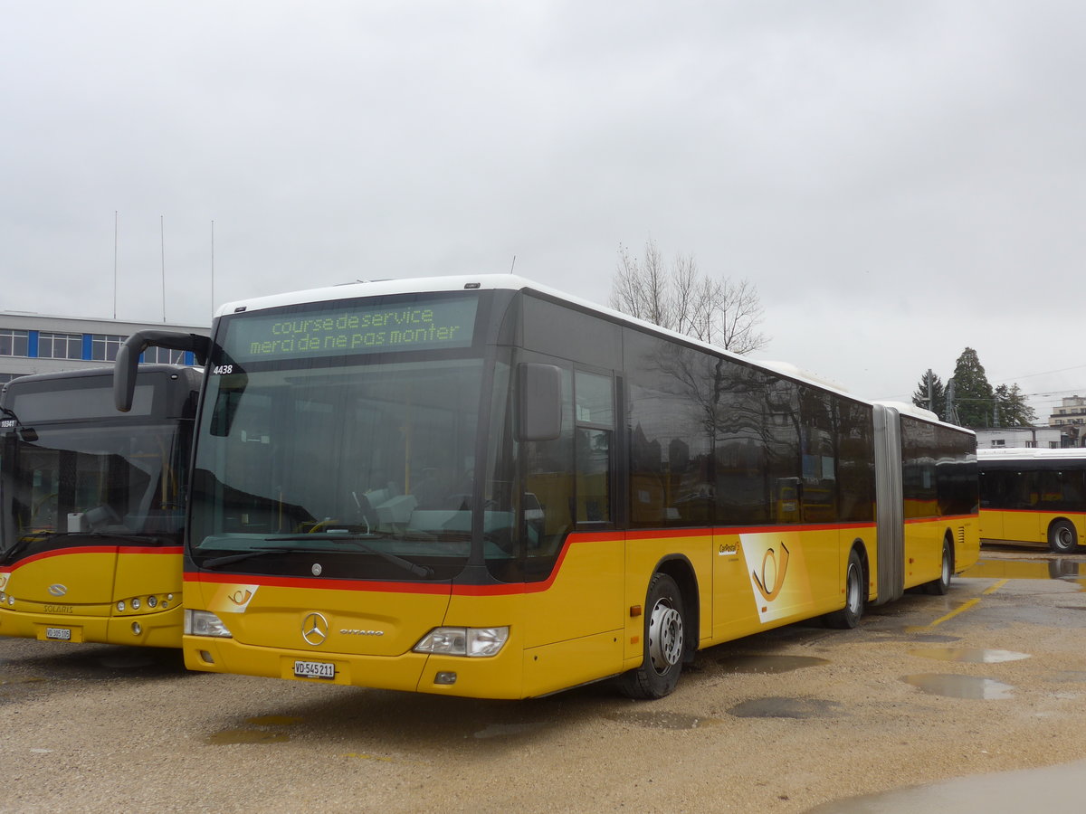 (186'662) - CarPostal Ouest - VD 545'211 - Mercedes am 25. November 2017 in Yverdon, Garage