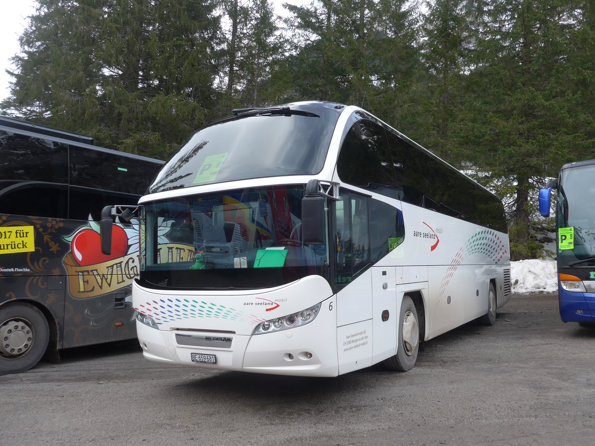 (187'833) - ASm Langenthal - Nr. 6/BE 659'681 - Neoplan am 7. Januar 2018 in Adelboden, Unter dem Birg