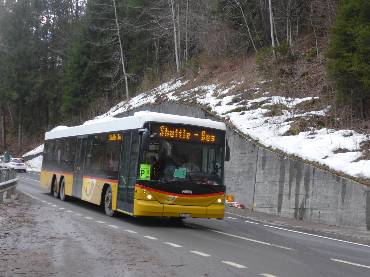 (187'869) - Steiner, Messen - SO 20'145 - Scania/Hess am 7. Januar 2018 in Achseten, Schmitten