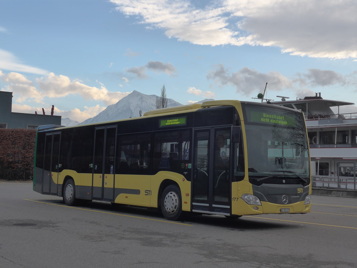 (187'889) - STI Thun - Nr. 177/BE 752'177 - Mercedes am 7. Januar 2018 bei der Schifflndte Thun