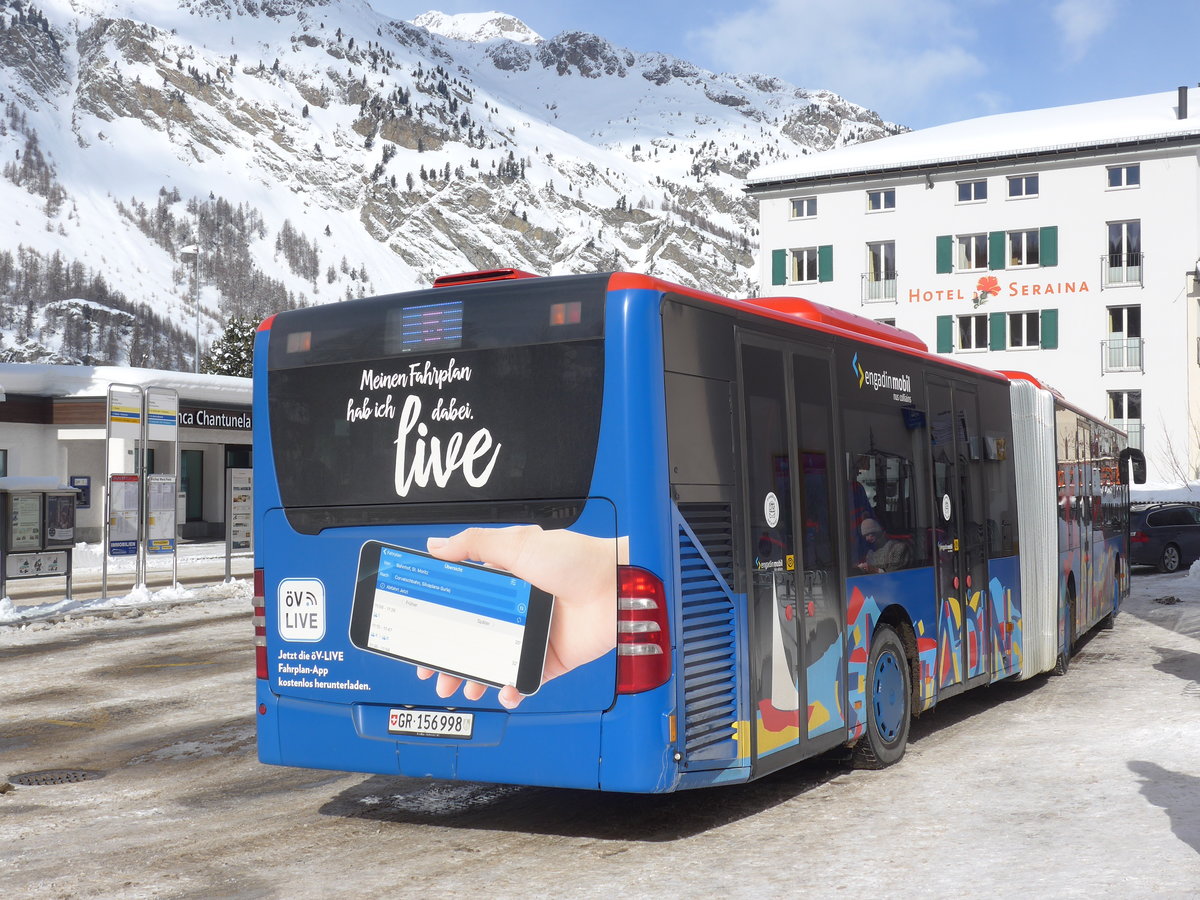 (188'139) - SBC Chur - Nr. 98/GR 156'998 - Mercedes am 3. Februar 2018 in Sils-Maria, Post