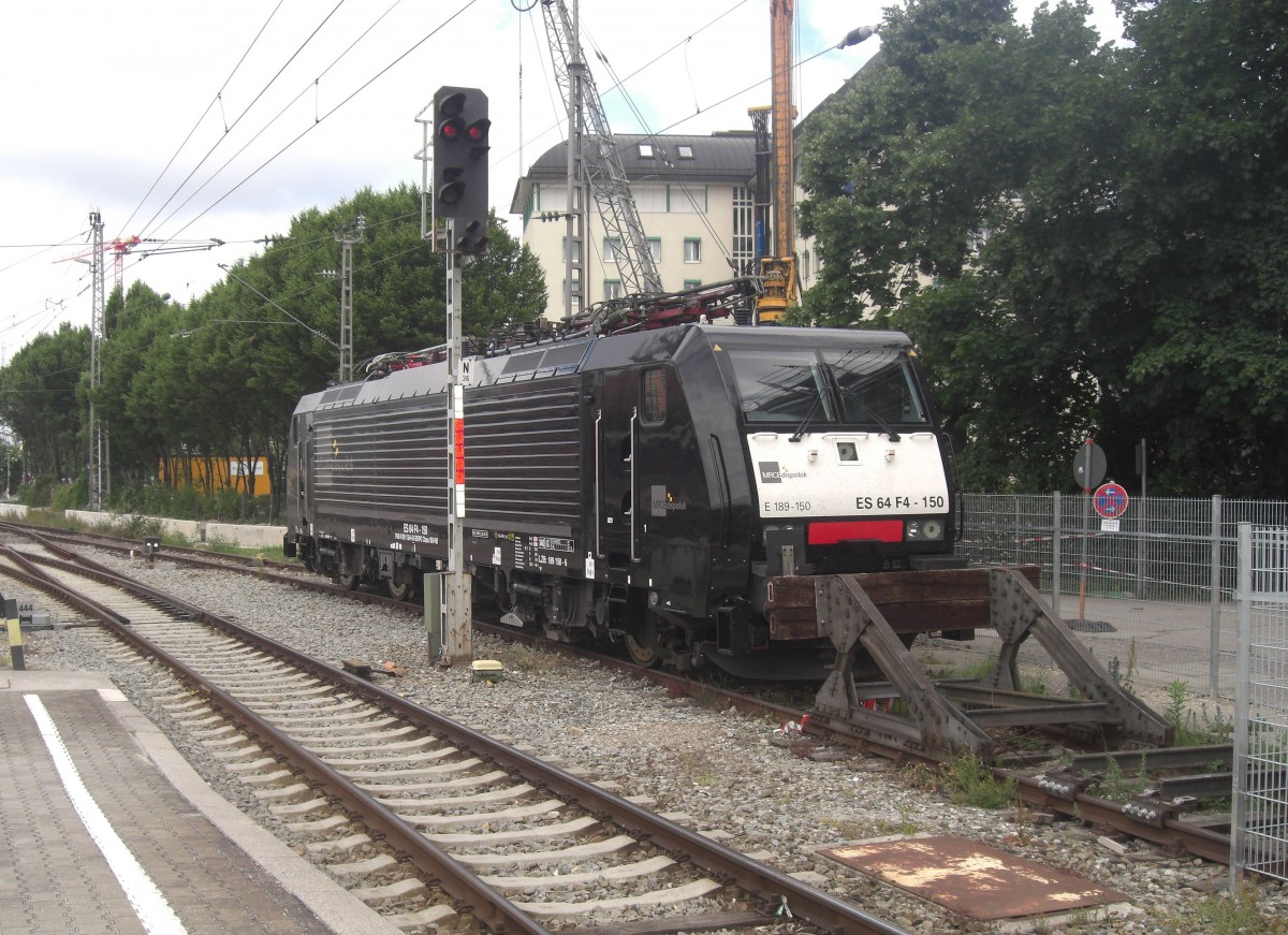 189 150 am 31. Mai 2009 im Aussenbereich des Mnchner Hauptbahnhofs.