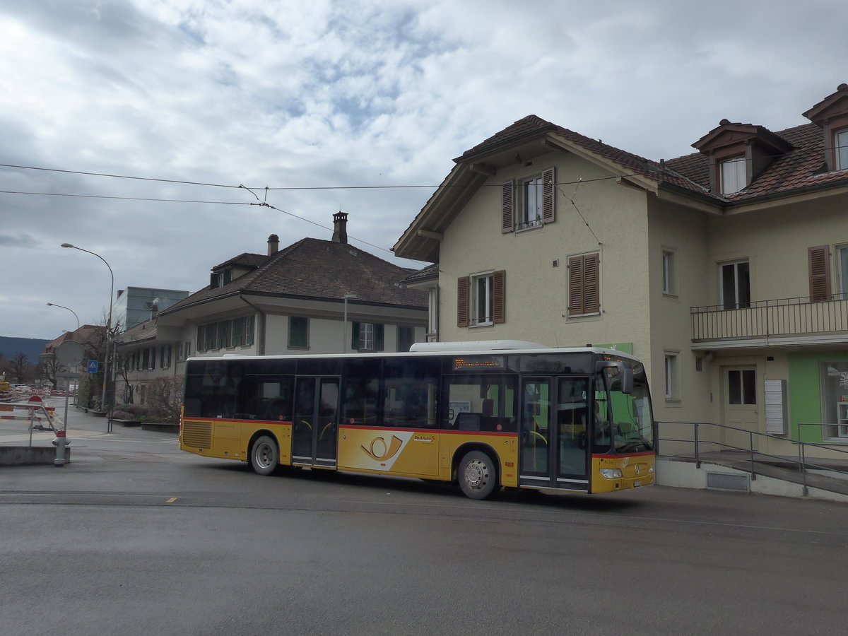 (189'793) - PostAuto Bern - Nr. 536/BE 734'536 - Mercedes am 1. April 2018 beim Bahnhof Worb Dorf