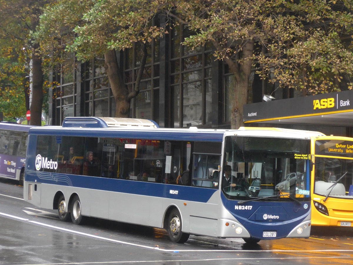 (192'085) - AT Metro, Auckland - Nr. NB2417/CGL207 - MAN/Designline am 30. April 2018 in Auckland