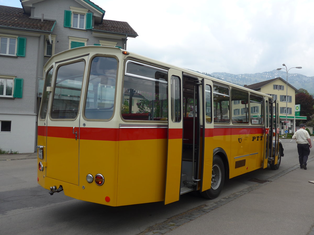 (192'784) - Altherr, Nesslau - SG 96'900 - Saurer/R&J am 5. Mai 2018 beim Bahnhof Nesslau-Neu St. Johann