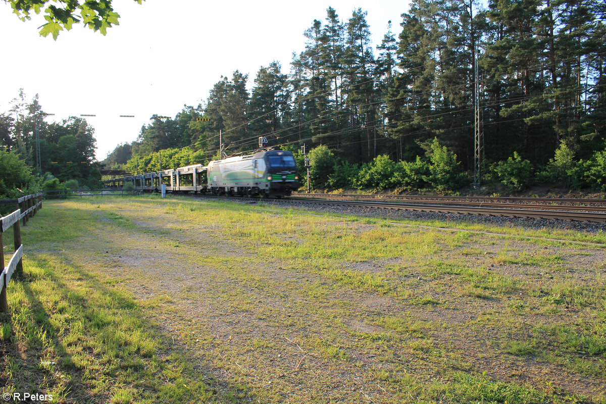 193 245 zieht mit einem LKW-Walter durch Ochenbruck.07.06.24