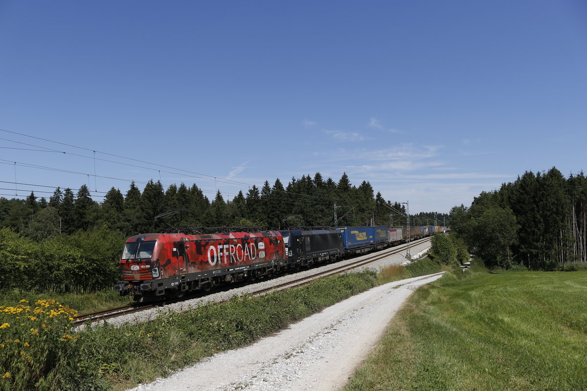 193 555  OFFROAD  und 193 973 am 12. August 2018 bei Grabensttt.