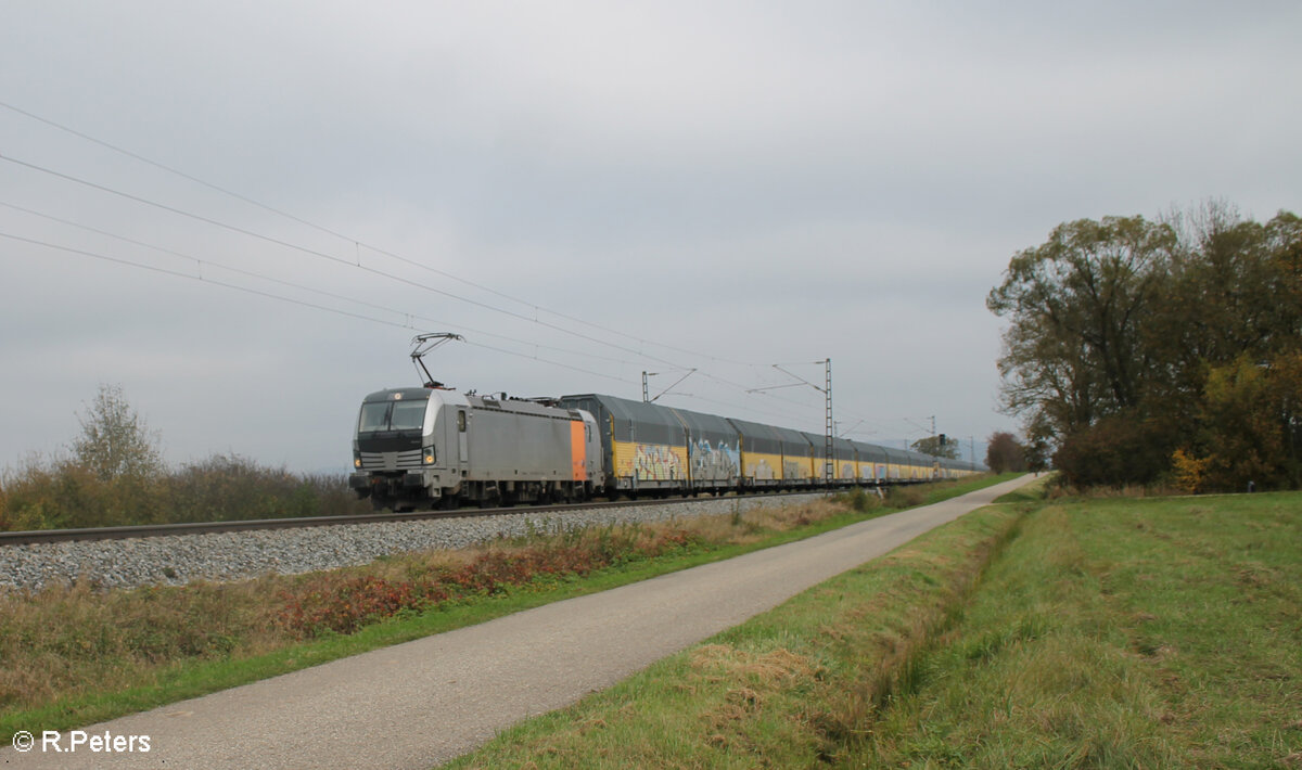 193 922 zieht ein ARS Altmann bei Pölling in Richtung Nürnberg. 26.10.24