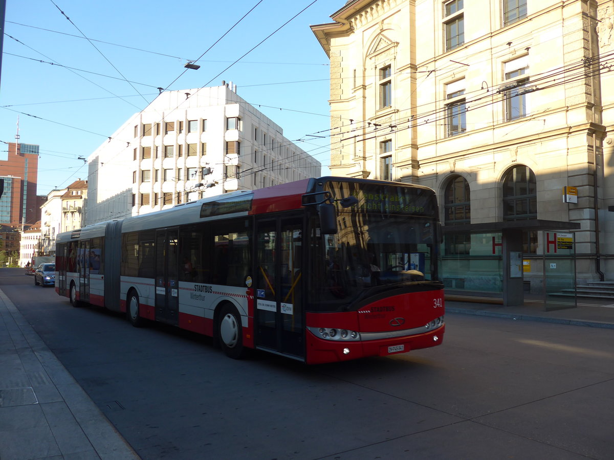 (194'282) - SW Winterthur - Nr. 341/ZH 745'341 - Solaris am 18. Juni 2018 beim Hauptbahnhof Winterthur