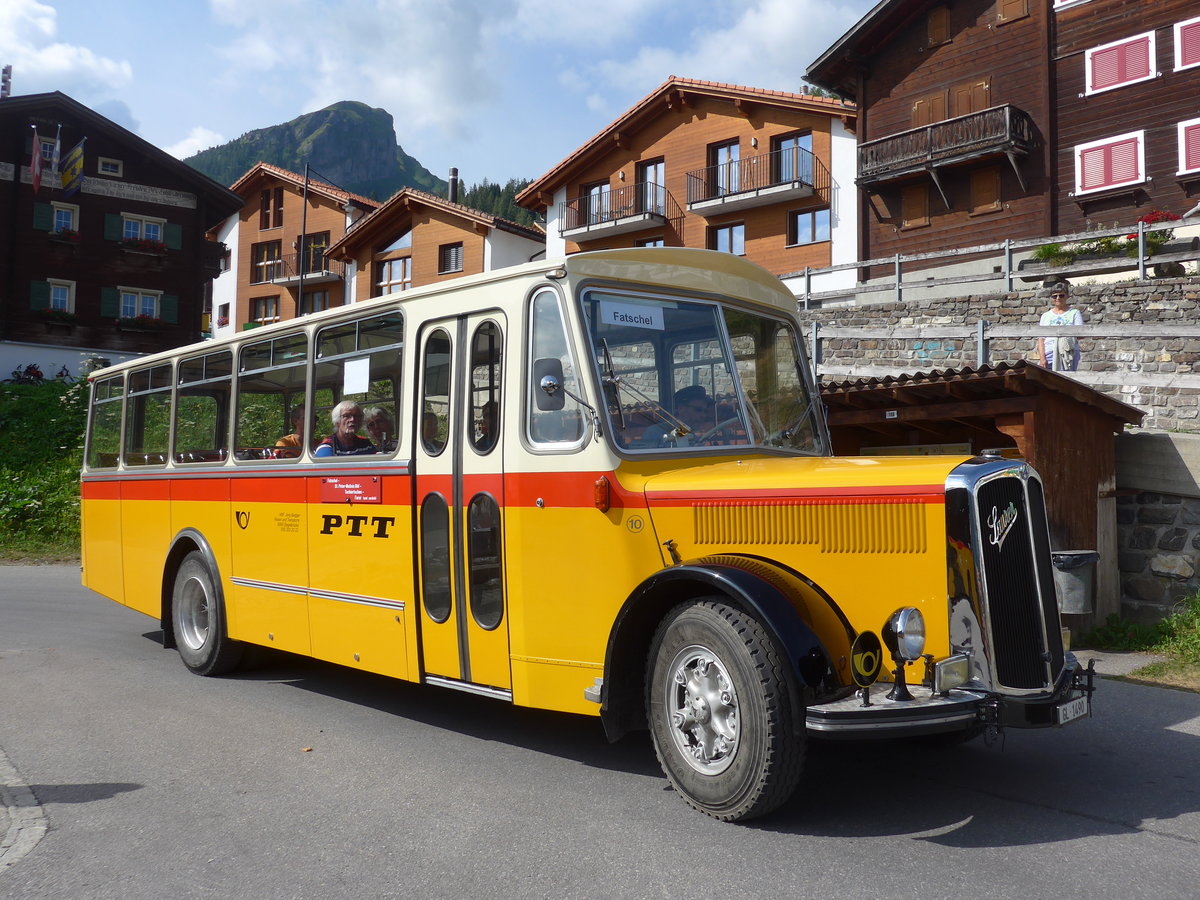 (194'812) - Biegger, Uster - Nr. 10/GL 1490 - Saurer/R&J (ex Sidler, Sempach) am 15. Juli 2018 in Tschiertschen, Kehrplatz