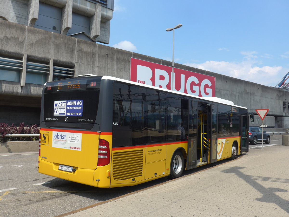 (195'117) - Brndli, Elfingen - Nr. 2/AG 17'892 - Mercedes am 23. Juli 2018 beim Bahnhof Brugg