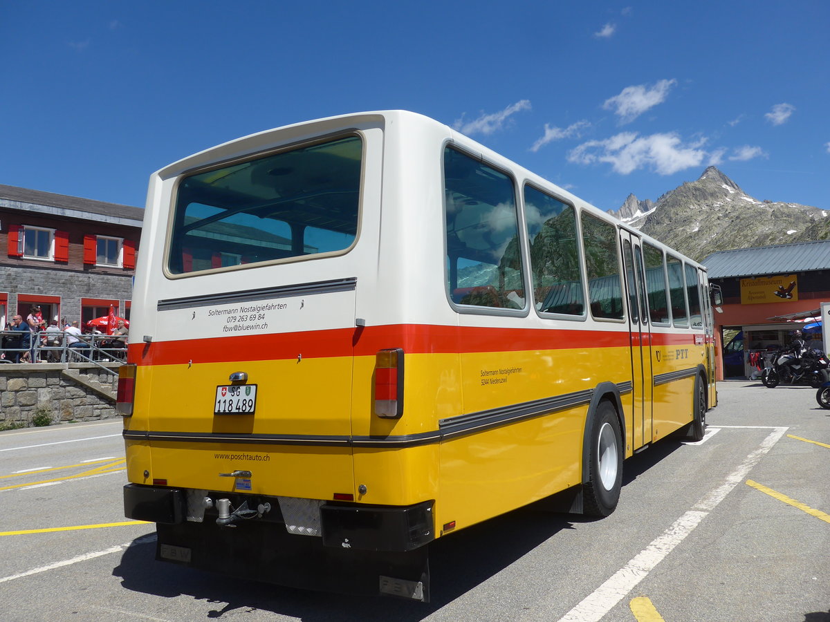 (195'274) - Soltermann, Niederuzwil - SG 118'489 - FBW/Hess (ex Tiemann, Hombrechtikon Nr. 10; ex AAGU Altdorf Nr. 10) am 29. Juli 2018 in Grimsel, Passhhe