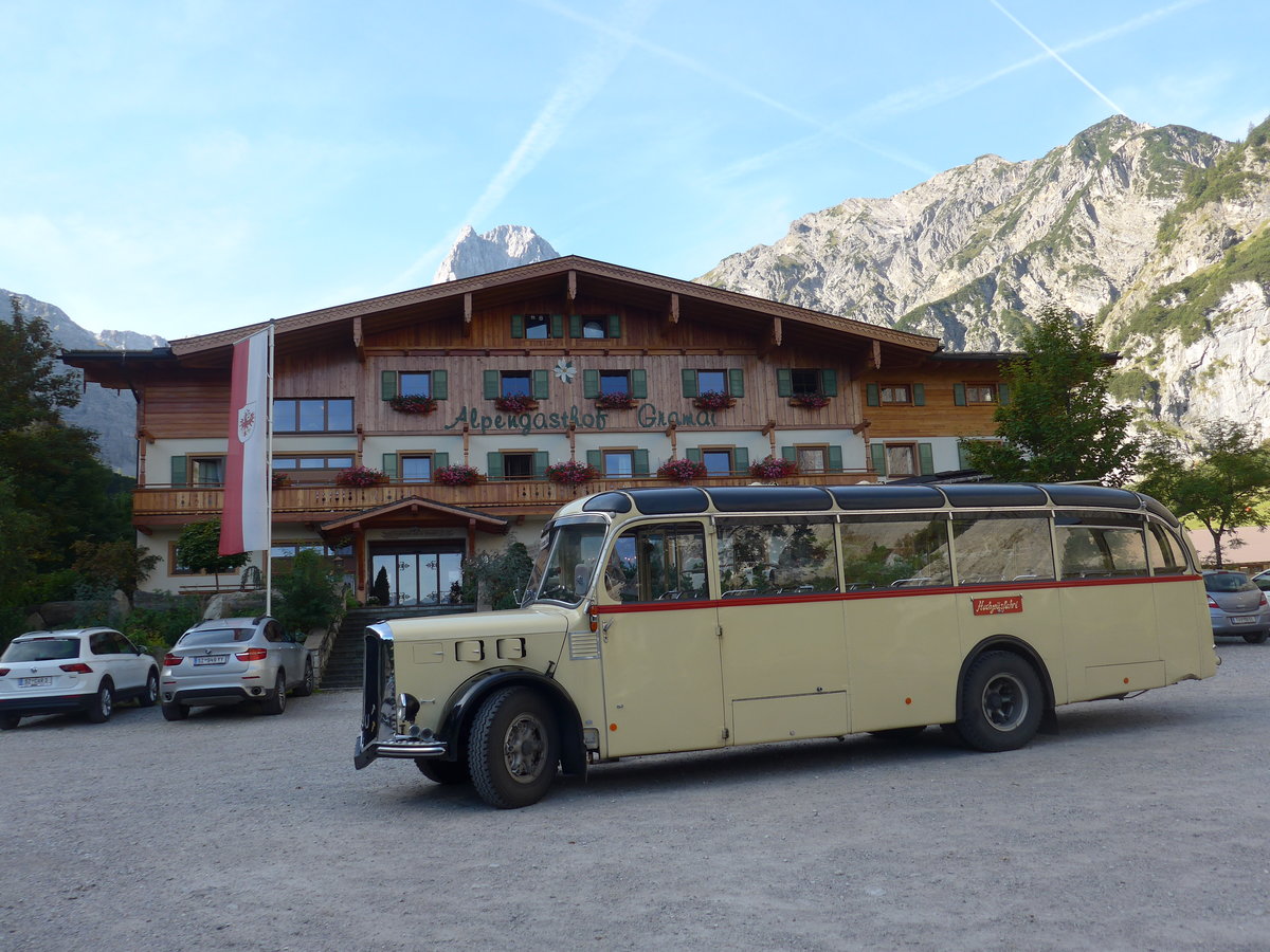 (196'748) - Wll, Maurach - SZ 4 HML - Berna/Gangloff (ex Rapold, CH-Neuhausen; ex Spring, CH-Schwenden; ex Kunz, CH-Schwenden) am 11. September 2018 auf der Gramai Alm