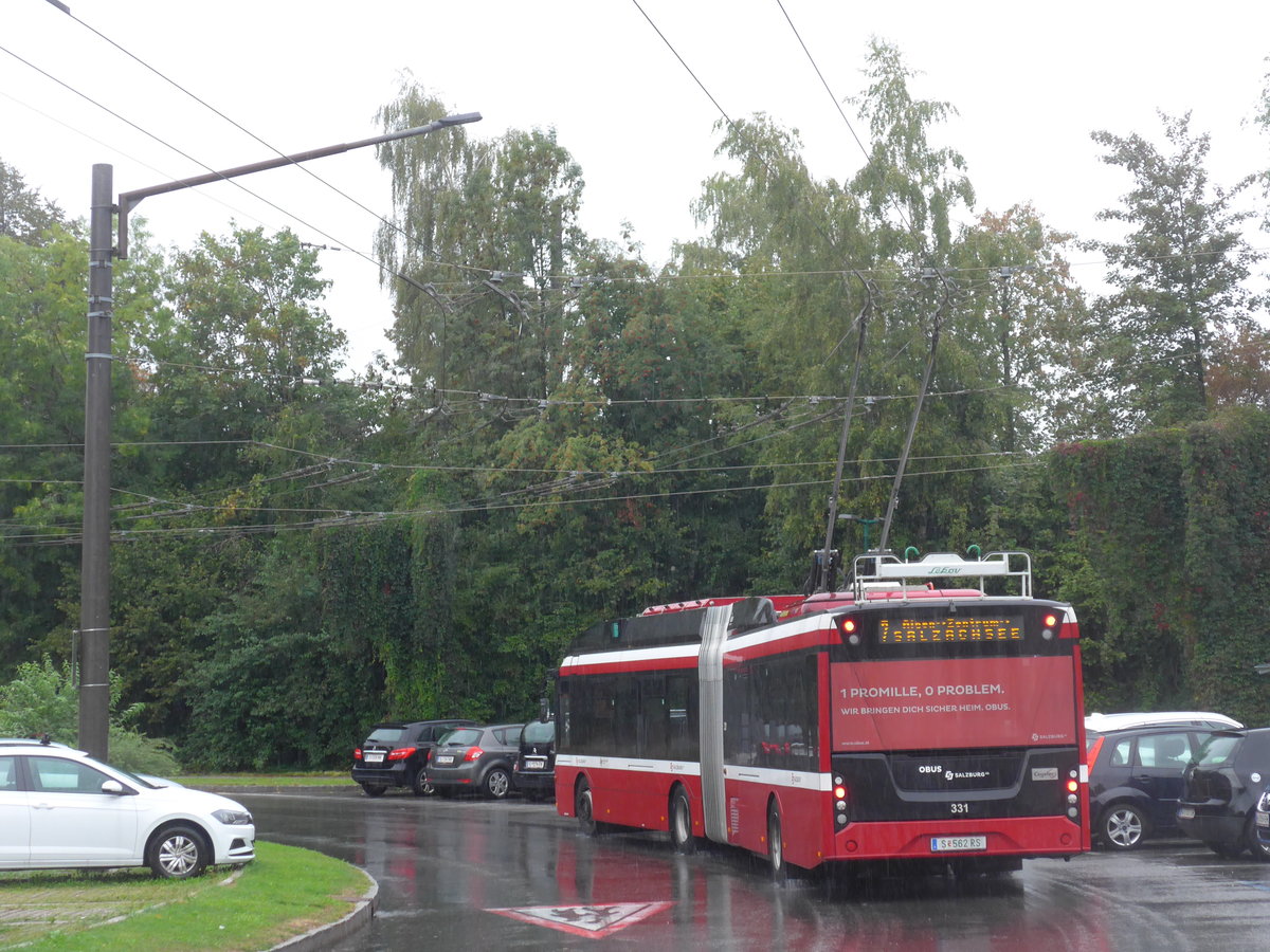 (197'459) - OBUS Salzburg - Nr. 331/S 562 RS - Solaris Gelenktrolleybus am 14. September 2018 beim Bahnhof Salzburg Sd