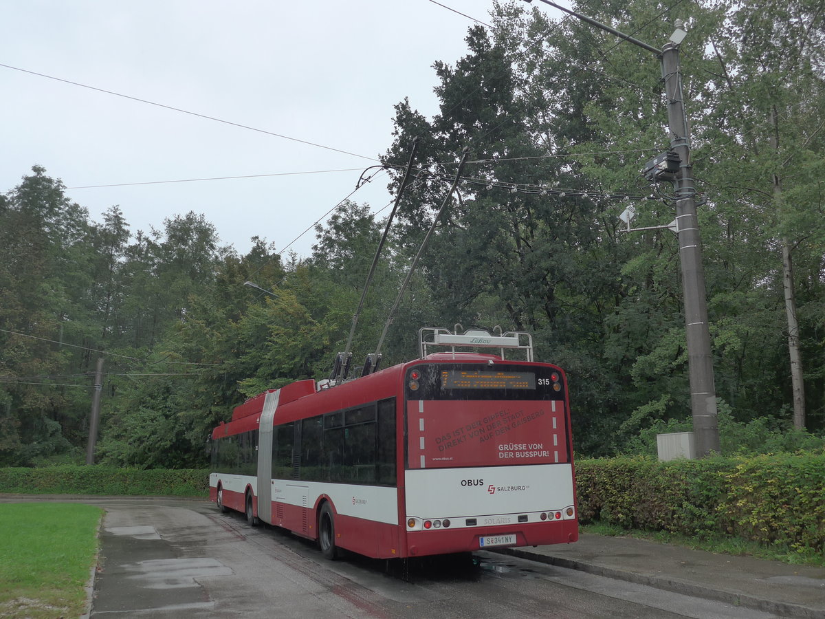 (197'469) - OBUS Salzburg - Nr. 315/S 341 NY - Solaris Gelenktrolleybus am 14. September 2018 in Salzburg, Salzachsee