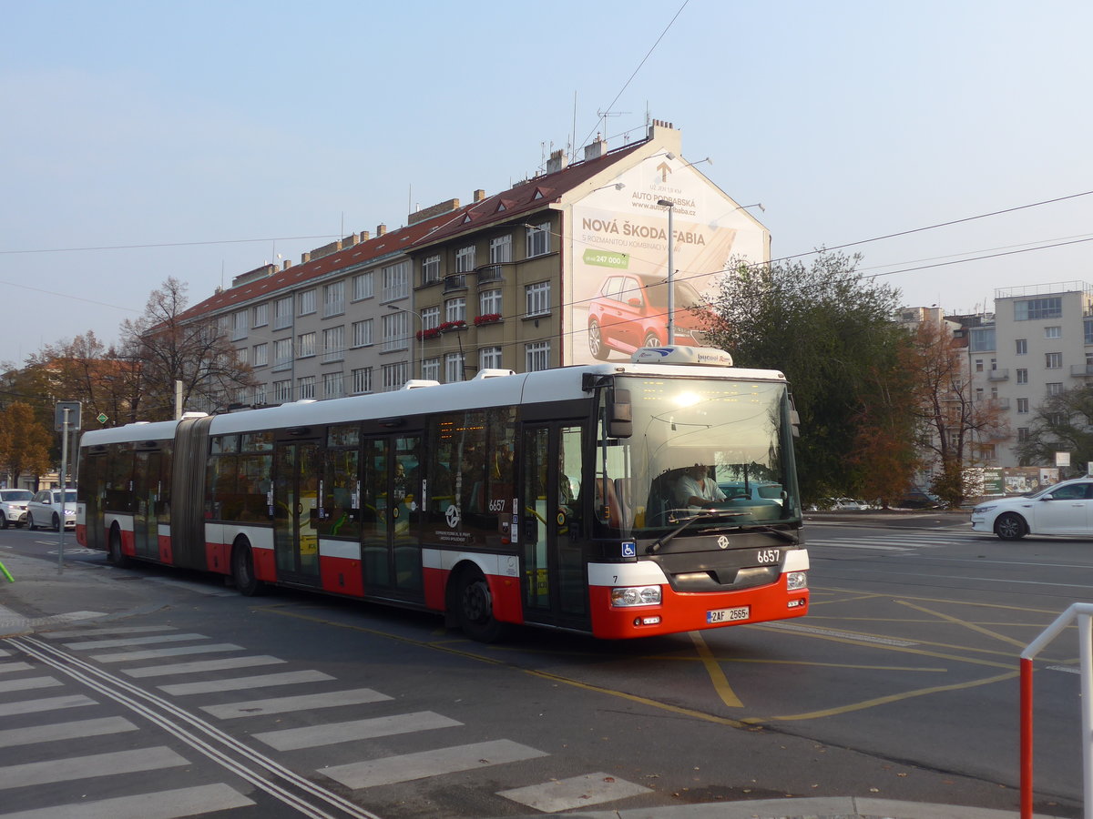 (198'496) - DPP Praha - Nr. 6657/2AF 2565 - SOR am 19. Oktober 2018 in Praha, Dejvick