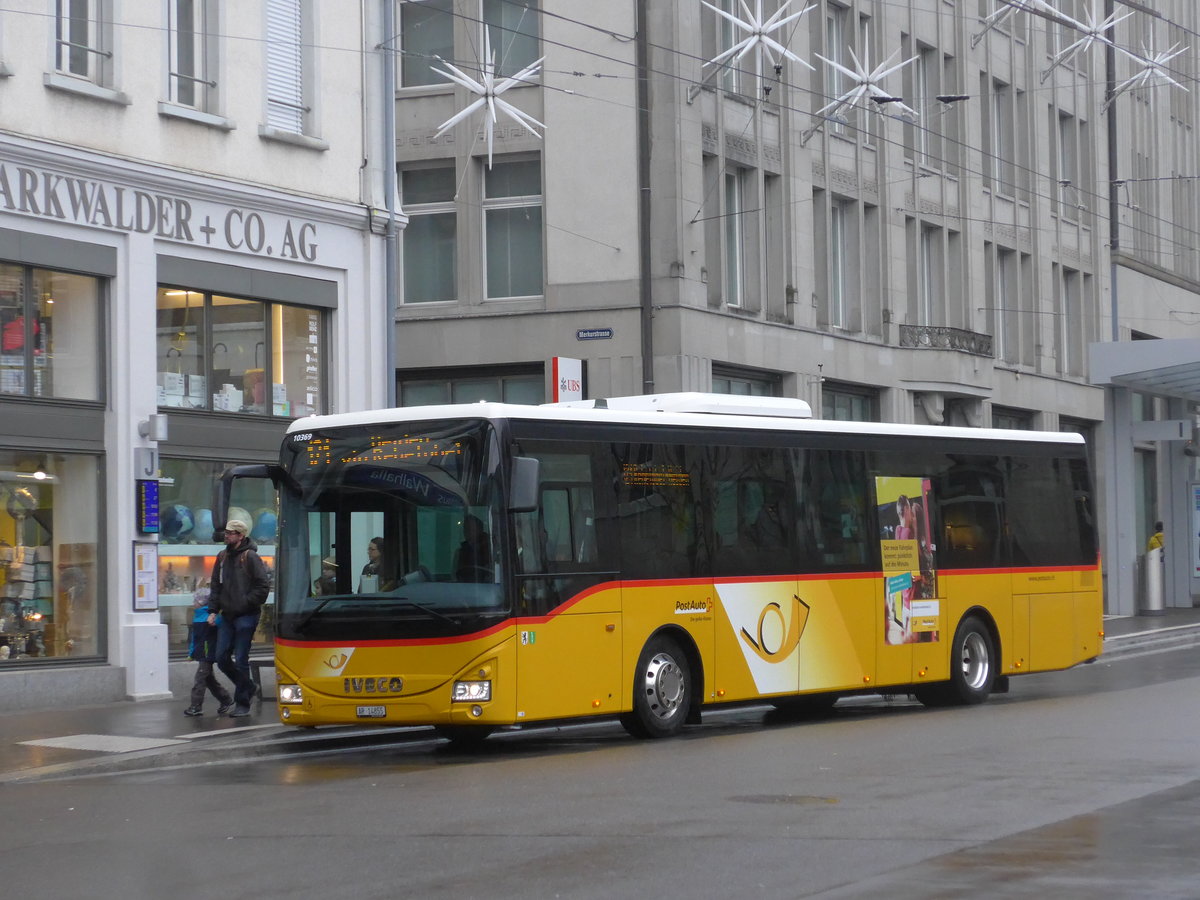 (199'495) - PostAuto Ostschweiz - AR 14'855 - Iveco am 24. November 2018 beim Bahnhof St. Gallen
