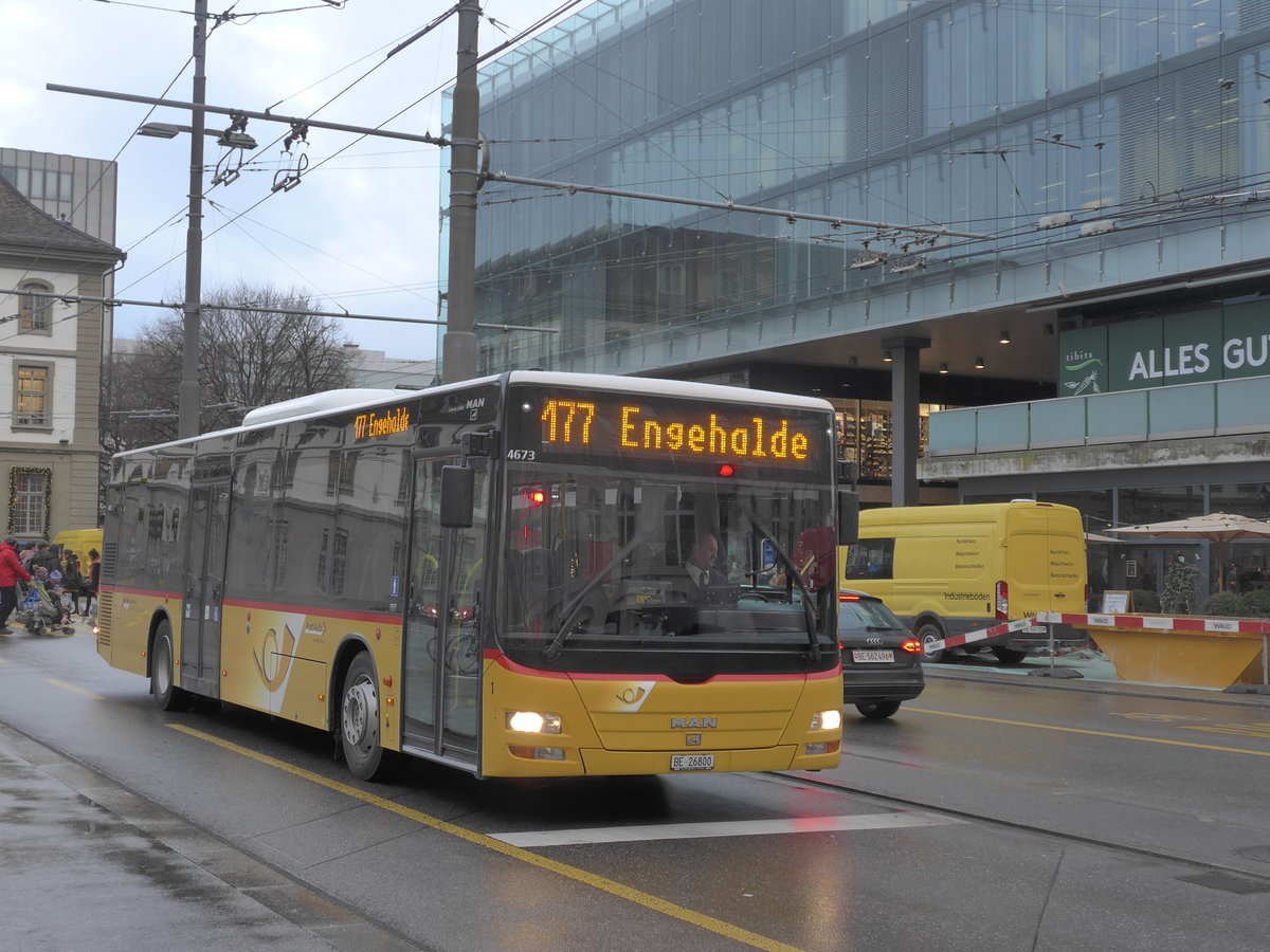 (199'932) - Steiner, Ortschwaben - Nr. 1/BE 26'800 - MAN am 10. Dezember 2018 beim Bahnhof Bern