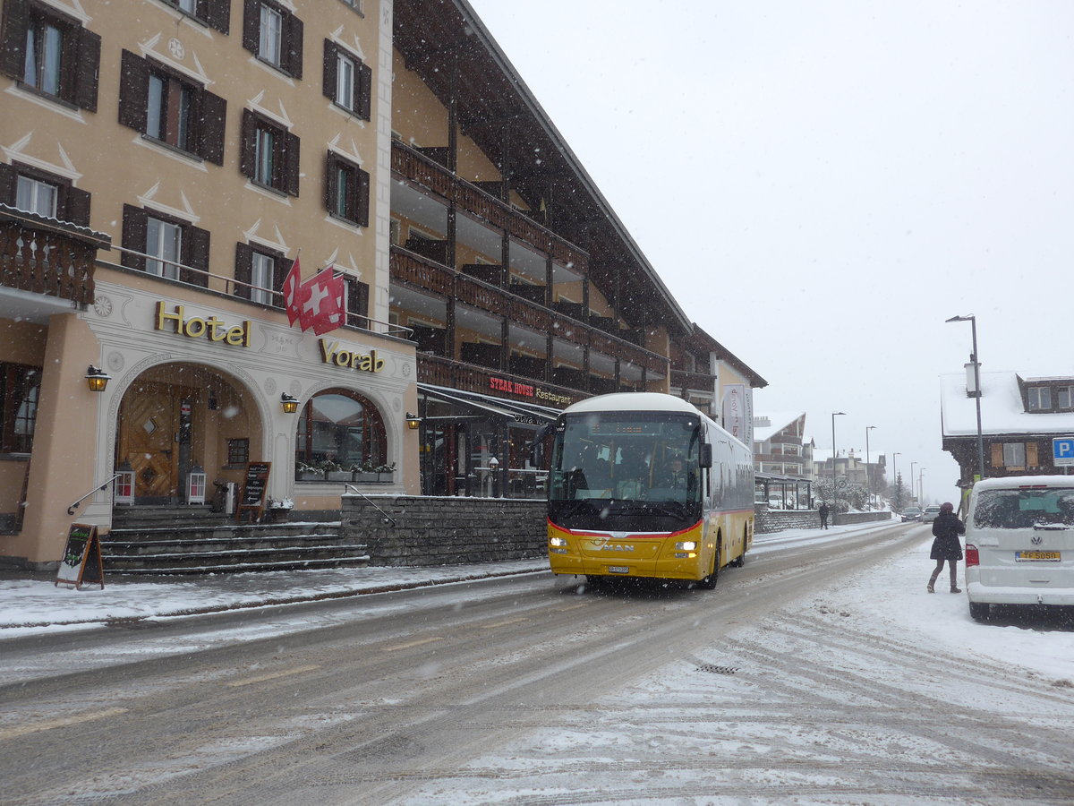 (200'607) - PostAuto Graubnden - GR 173'205 - MAN am 2. Januar 2019 in Flims, Post