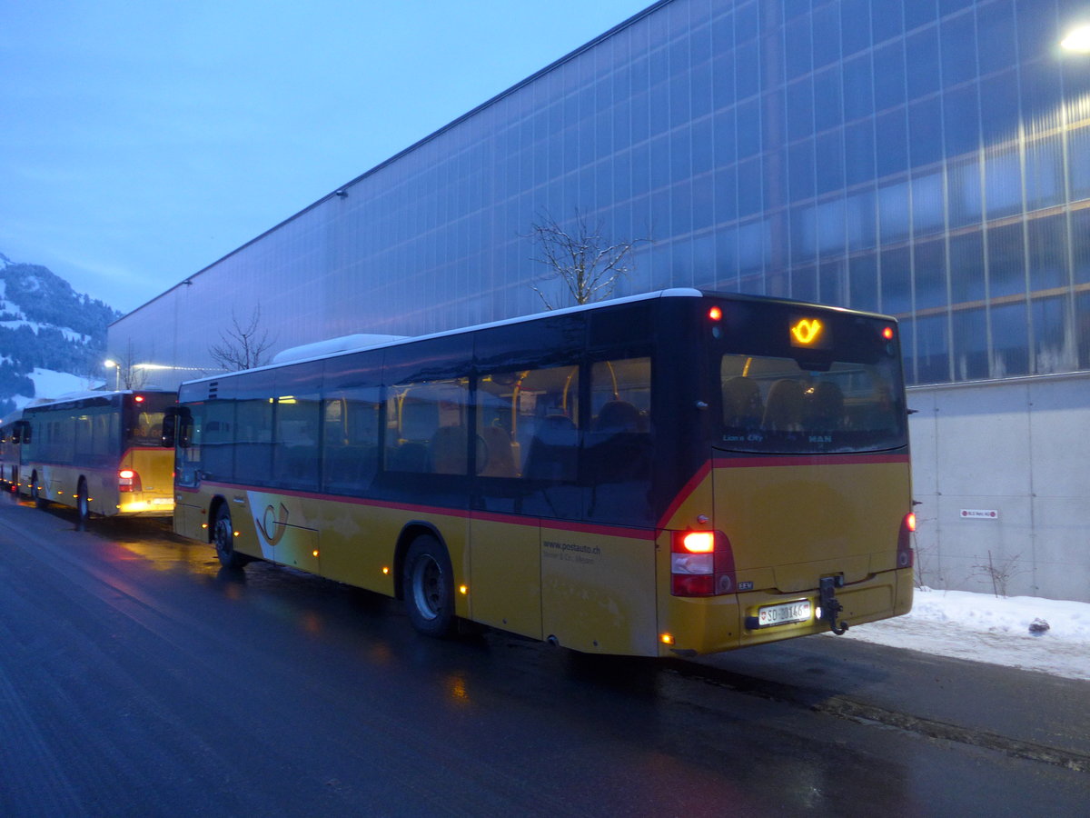 (200'690) - Steiner, Messen - SO 20'146 - MAN (ex SO 157'255) am 12. Januar 2019 beim Bahnhof Frutigen