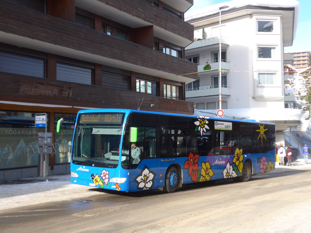 (201'274) - Pfosi, Arosa - Nr. 4/GR 154'244 - Mercedes am 19. Januar 2019 in Arosa, Zentrum