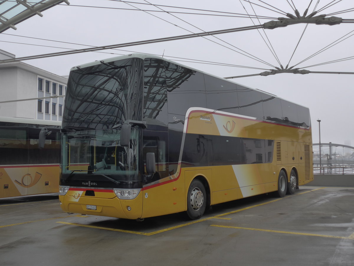 (201'394) - PostAuto Graubnden - GR 170'403 - Van Hool am 2. Februar 2019 in Chur, Postautostation