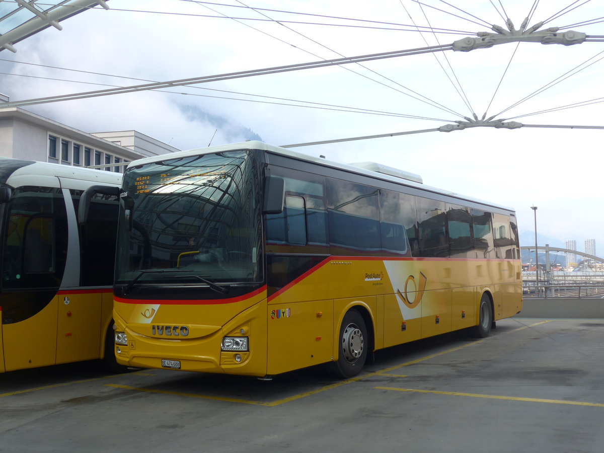 (201'811) - PostAuto Bern - BE 474'688 - Iveco am 2. Mrz 2019 in Chur, Postautostation