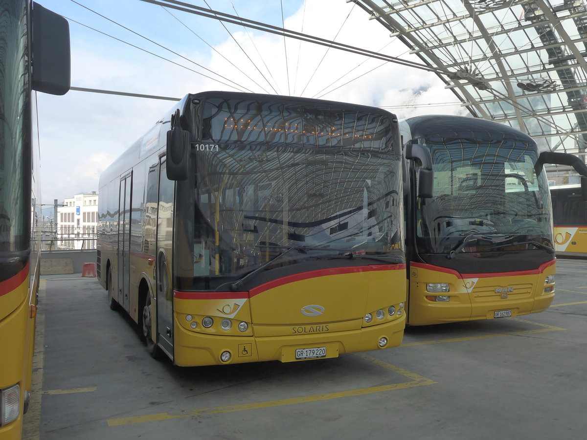 (201'838) - PostAuto Graubnden (Sulzberger) - GR 179'220 - Solaris am 2. Mrz 2019 in Chur, Postautostation