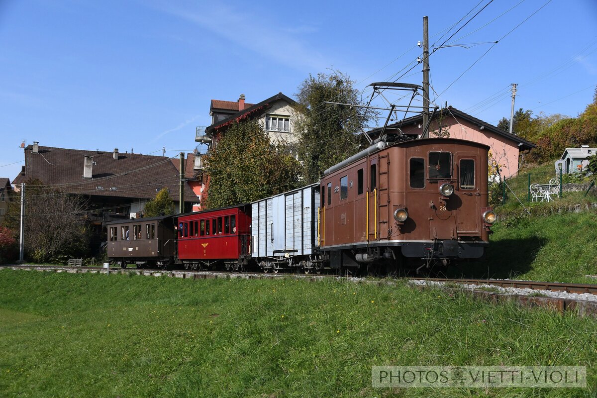 2020-10-25, BC Blonay Chemin du Jordil
locomotive électrique HGe 3/3 29 BOB