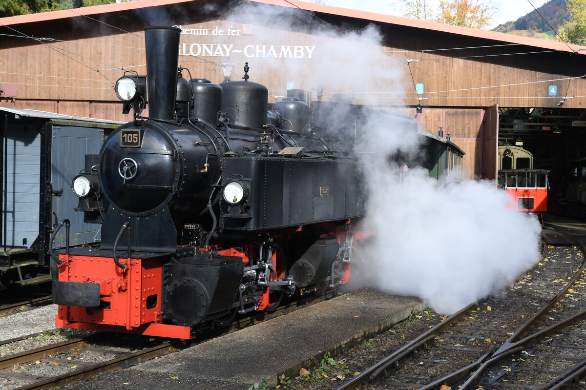 2025-10-24.BC Chamby-Muse
Locomotive  Vapeur G 2x 2/2 105  SEG  