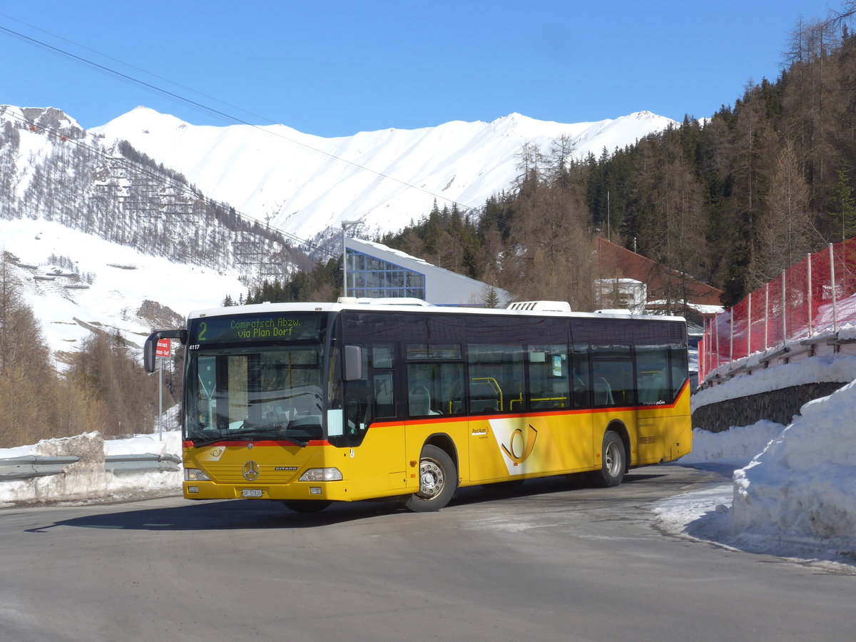 (202'630) - Jenal, Samnaun - GR 57'830 - Mercedes (ex PostAuto Nordschweiz) am 20. Mrz 2019 in Samnaun, Ravaisch