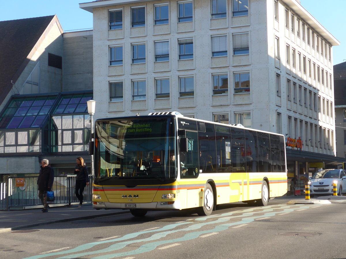 (202'668) - STI Thun - Nr. 129/BE 800'129 - MAN am 21. Mrz 2019 in Thun, Marktgasse