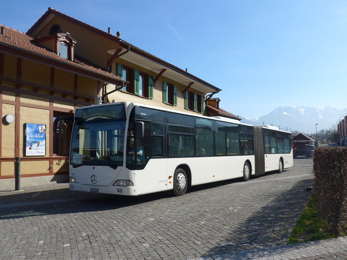 (202'874) - Welti-Furrer, Bassersdorf - Nr. 73/ZH 712'673 - Mercedes (ex Nr. 97) am 22. Mrz 2019 beim Bahnhof Alpnachstad