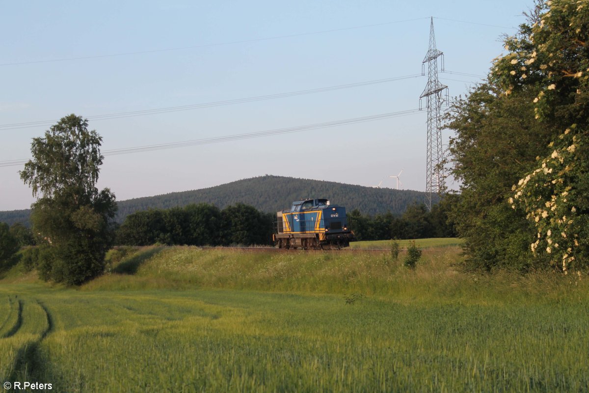203 103 kommt Lz von Cheb zur�ck nach Regensburg bei Seu�en Viadukt. 18.06.19