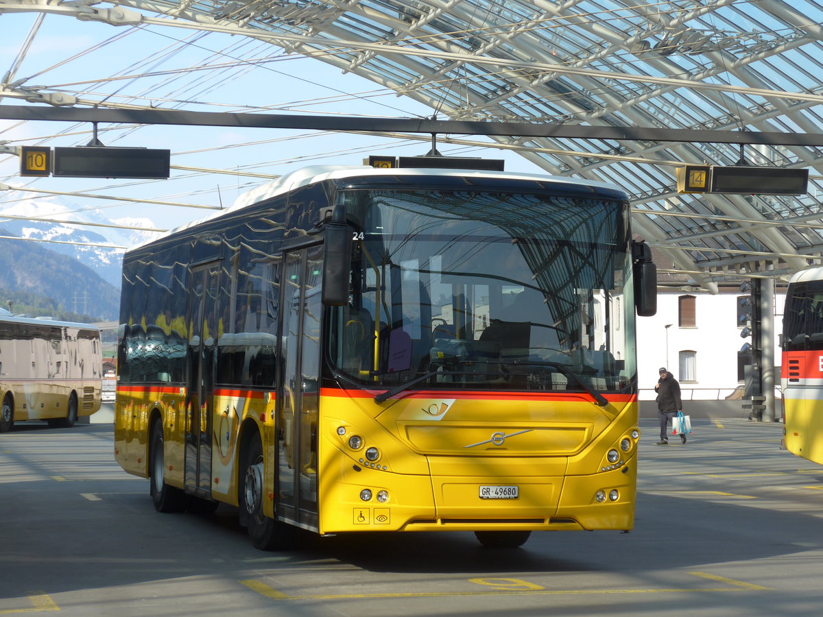 (203'799) - Reptrans, Salouf - GR 49'680 - Volvo am 19. April 2019 in Chur, Postautogarage