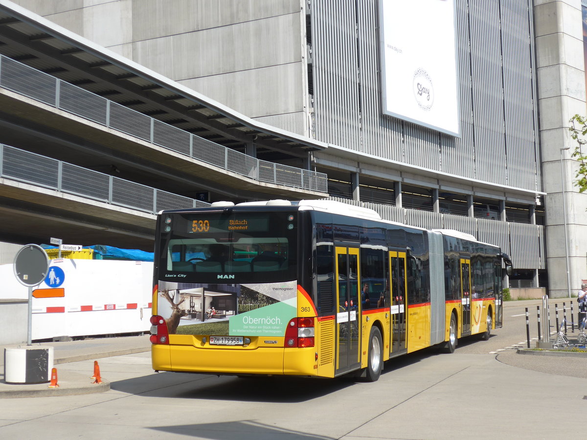 (203'821) - PostAuto Zrich - Nr. 363/ZH 179'958 - MAN am 19. April 2019 in Zrich, Flughafen