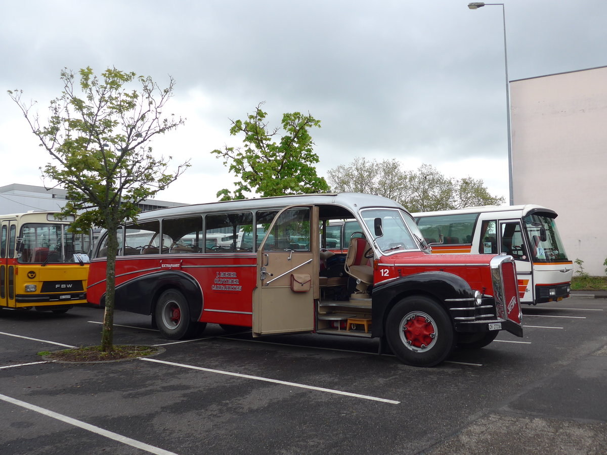 (204'502) - Aus der Schweiz: Meier, Grt - Nr. 12/ZH 27'216 - FBW/R&J (ex Wespe, Altsttten; ex AFA Adelboden Nr. 12) am 28. April 2019 in Haguenau, Parkplatz