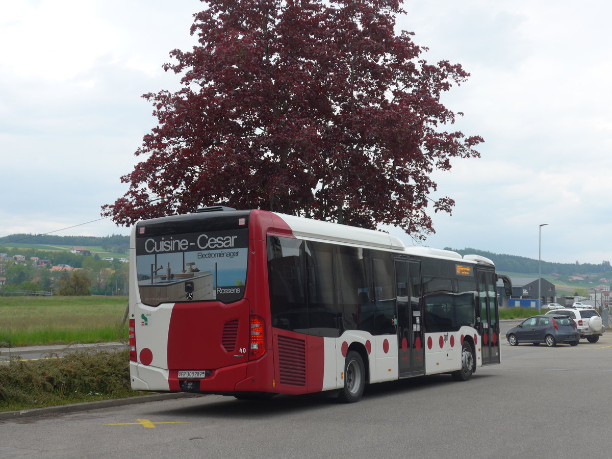 (205'470) - TPF Fribourg - Nr. 40/FR 300'289 - Mercedes am 25. Mai 2019 in Romont, Garage