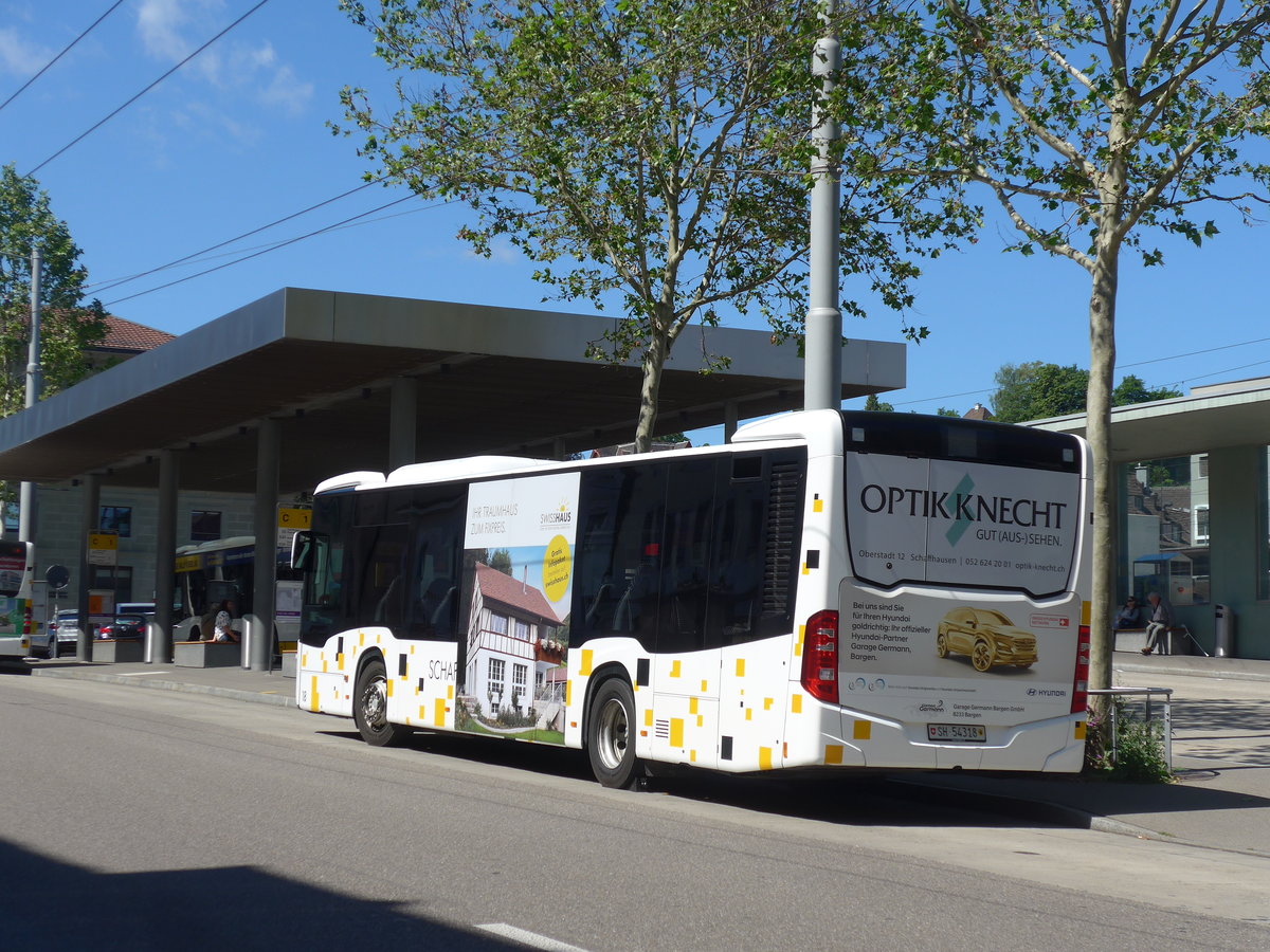 (205'887) - SB Schaffhausen - Nr. 18/SH 54'318 - Mercedes am 8. Juni 2019 beim Bahnhof Schaffhausen