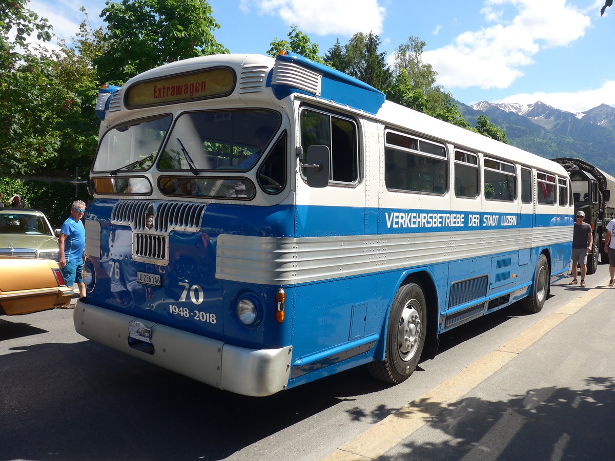 (205'975) - VBL Luzern (vbl-historic) - Nr. 76/LU 236'146 - Twin Coach am 8. Juni 2019 in Sarnen, OiO